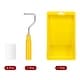 preview thumbnail 4 of 4, 8Pcs Paint Roller Kit, 2" White Water-Based Foam Paint Rollers, Tray, 17cm Frame - Yellow, White