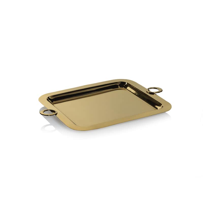 Ollie Gold Polished Brass Serving Tray - 21.25" x 15.5"
