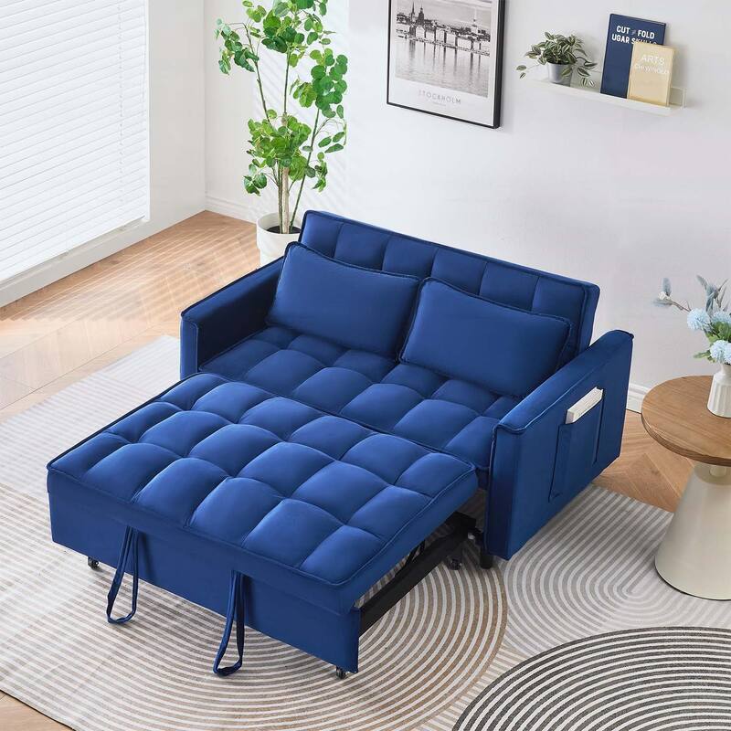 Elegant Sofa with Pockets,Convenient,Perfect for Versatile Use and Comfort - Blue