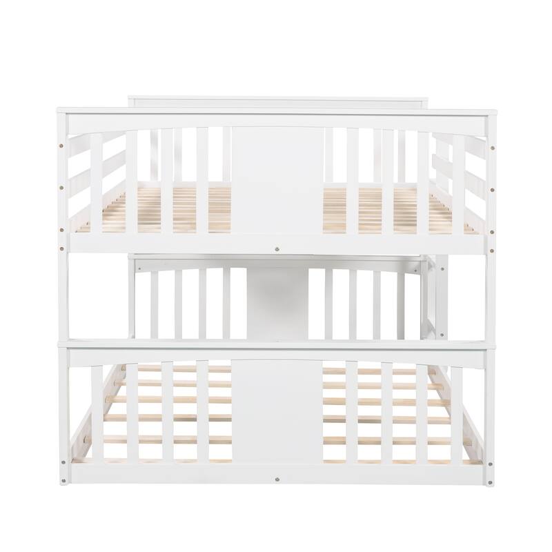 Wooden Bunk Bed with Ladder