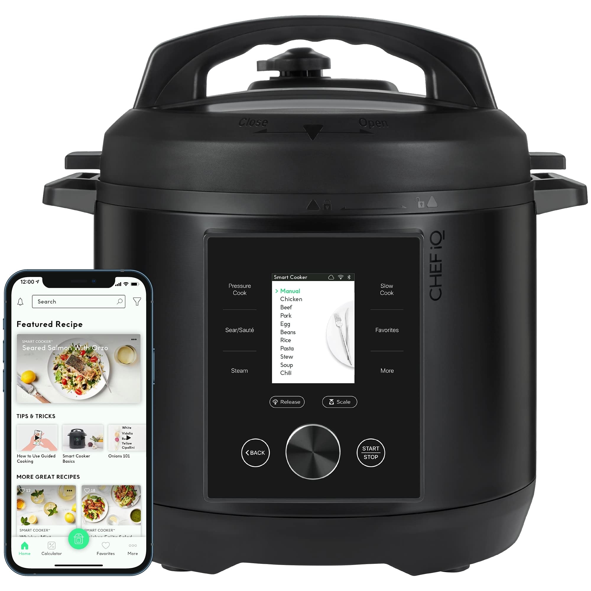 prepAmeal 8Qt Pressure Cooker & Air Fryer Combo with Pressure Lid and  Air-Fry Lid - 7-in-1 cooking Modes, Easy Read LCD Display, 27 Presets  Programs