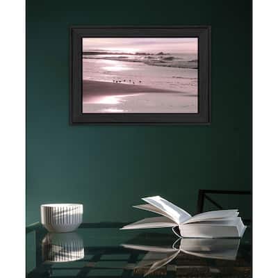 TrendyDecor4U Coastal "Breakfast On The Beach" Framed Print Wall Art