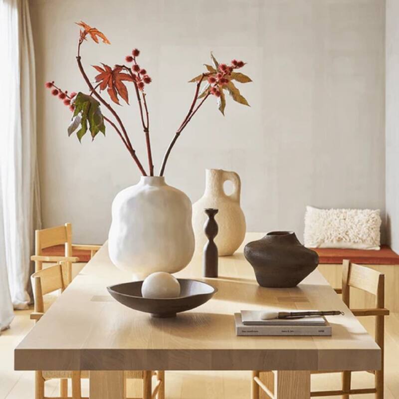 Handmade Ceramic Vase - 16.5" - Cream