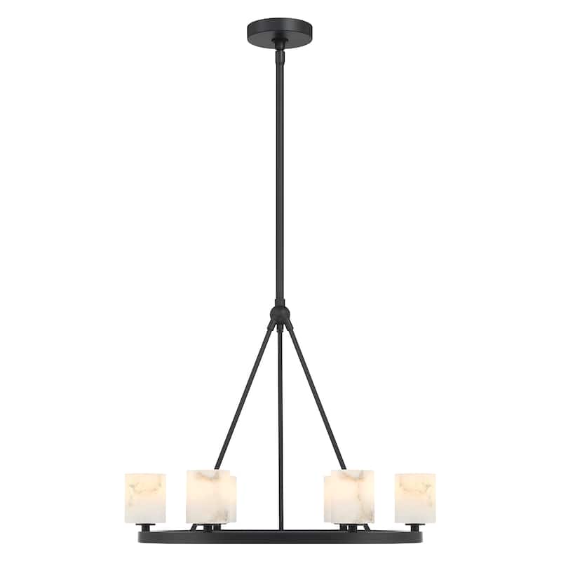 Aragon 6 Light Matte Black Chandelier
