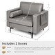 preview thumbnail 11 of 18, Costway Modern Accent Armchair Single Sofa with Bolster & Side Storage