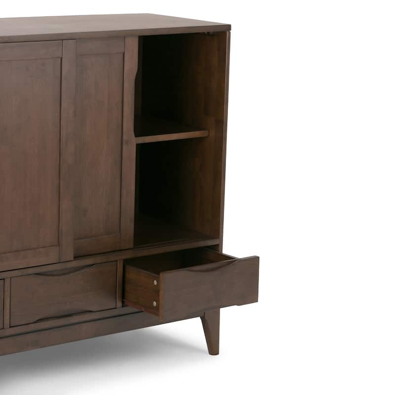 WYNDENHALL Pearson Solid Wood 48 inch Storage Cabinet (Set of 2) - 48"W x 17"D x 42"H