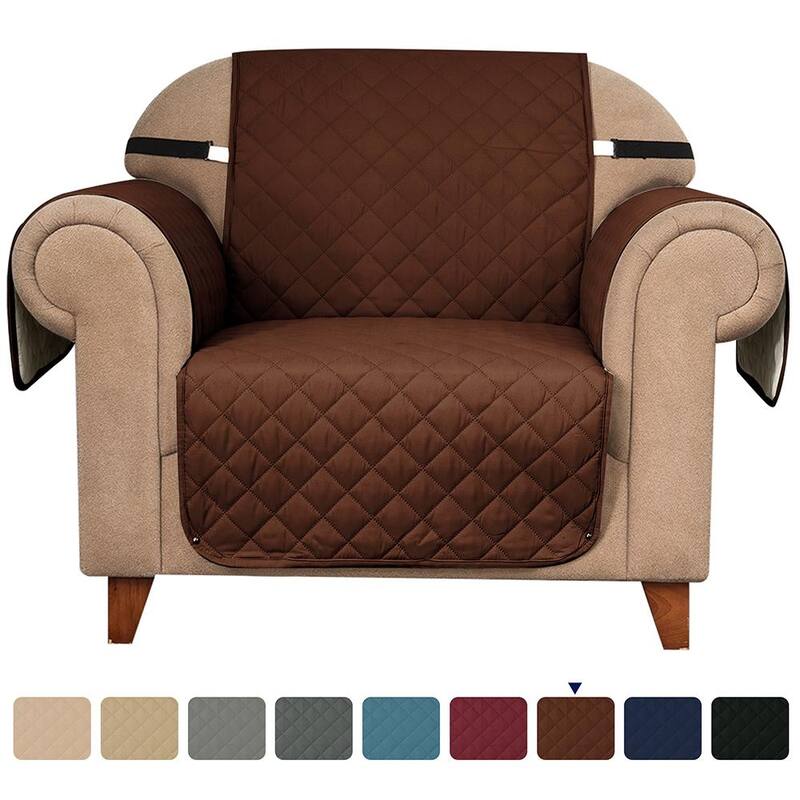 Subrtex Reversible Sofa Slipcover with Elastic Straps Furniture Protector for Pet