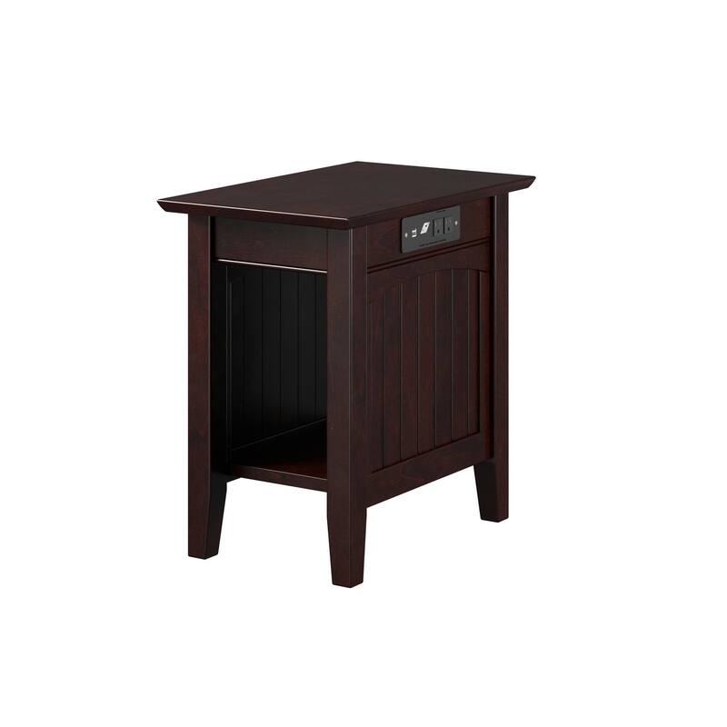 AFI Nantucket Chair Side Table with Built-in Charger