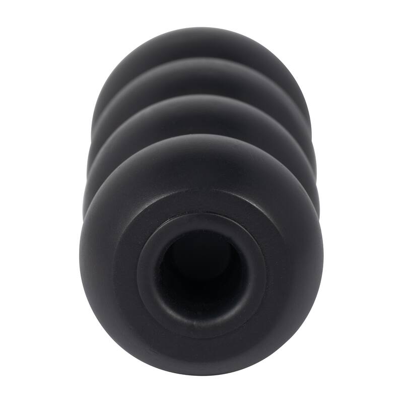 Sagebrook Home Wood, Ribbed Votive Holder, Natural, Cylinder, Ribbed