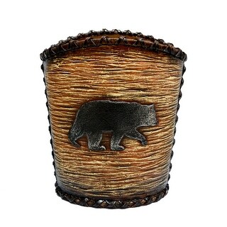 Paseo Road by Hiend Accents Lodge Bear Wastebasket, 1PC - One Size