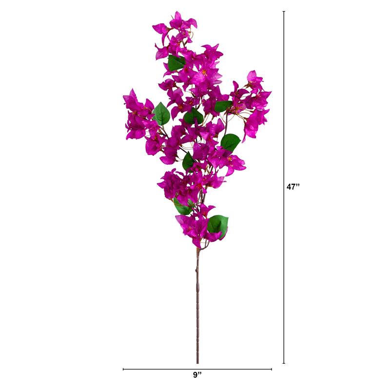 Bougainvillea Artificial Floral Stem Sprays - 47" - Hot Pink - Set of 3