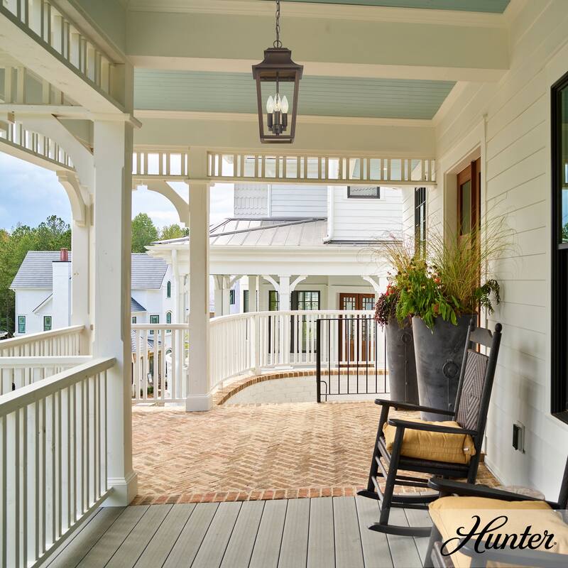 Hunter Spring Cove Outdoor 3 Light 17 Inch Pendant - Traditional - Entryways, Porches, or Outdoor Gathering Spaces