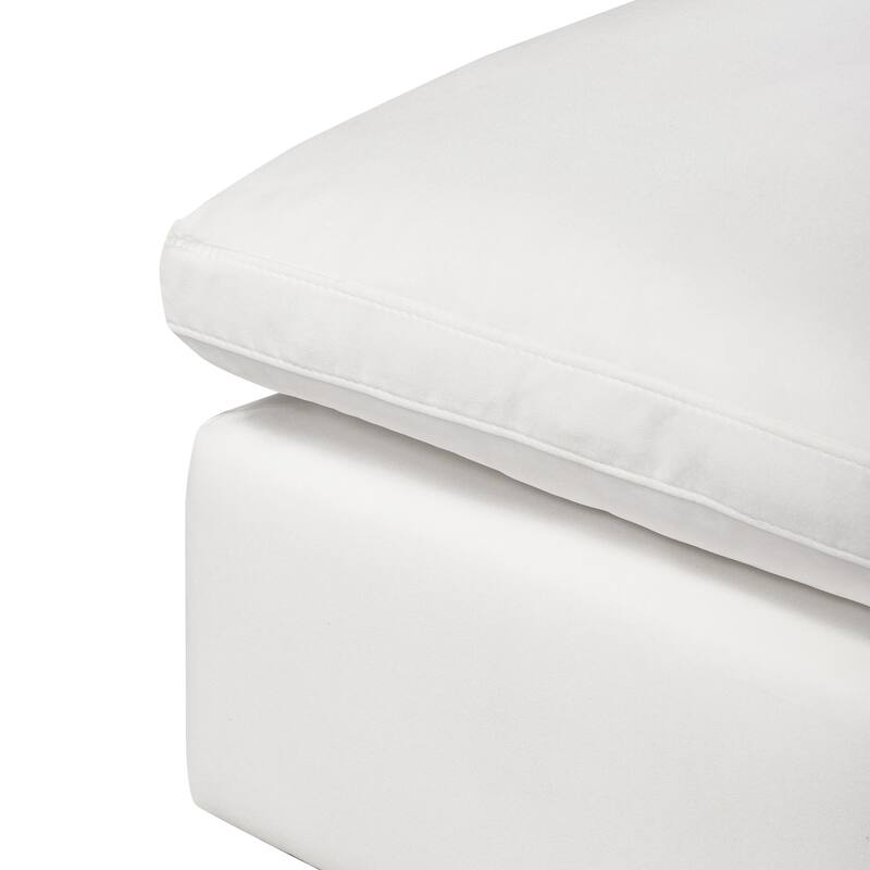 Poly and Bark Aspen Ottoman