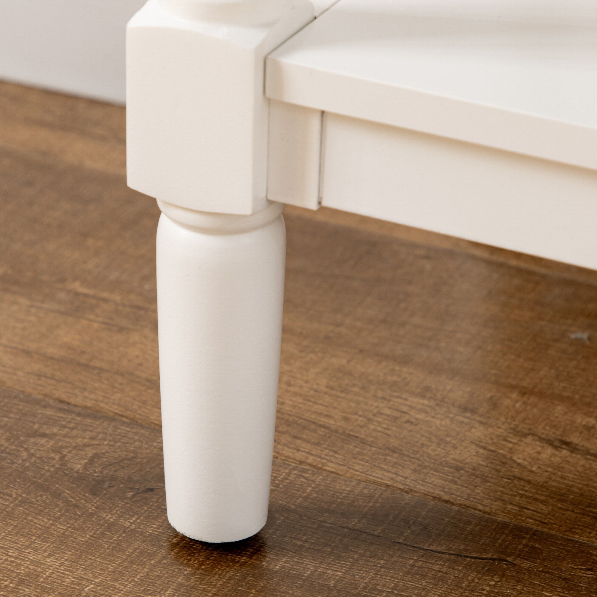 Vintage Console Table with 2 Drawers, Cabinets and Bottom Shelf