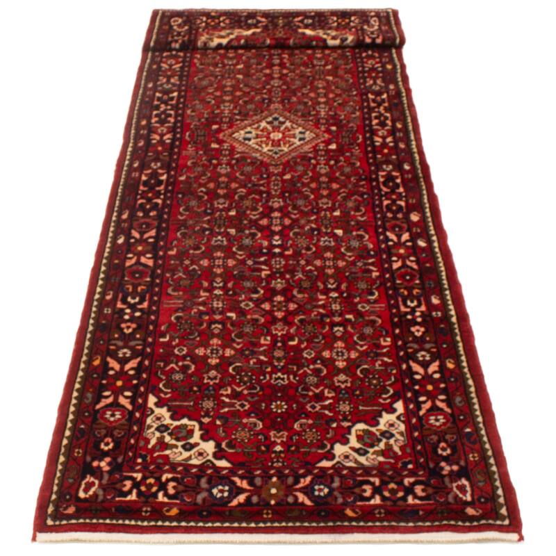 ECARPETGALLERY Hand-knotted Andelz Red Wool Rug - 4'1 x 13'9