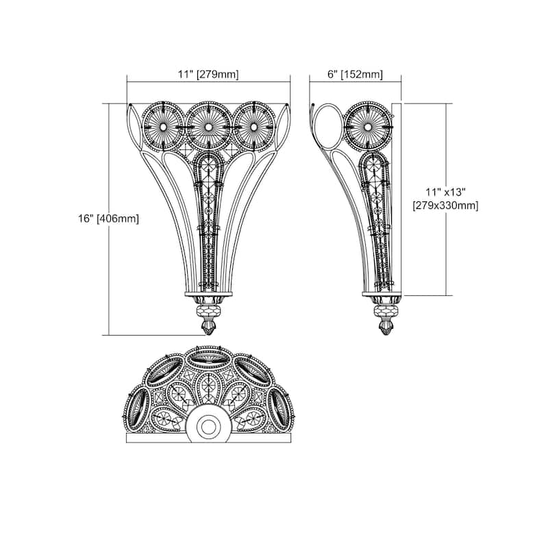 Elk Home Christina Mocha With Crystal Cut Glass 2 Light Sconce
