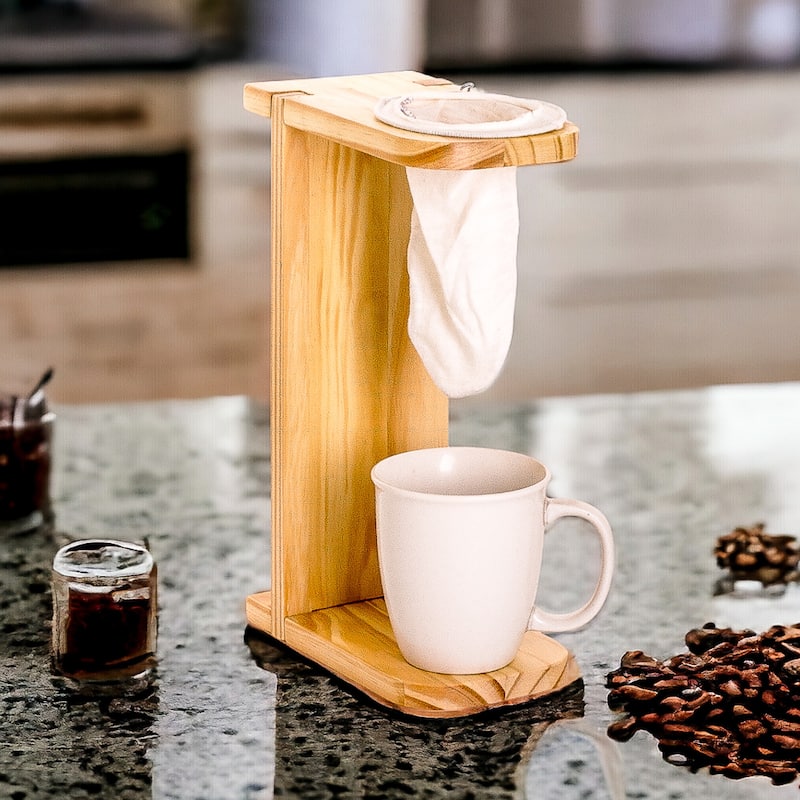 Novica Handmade Delightful Scents Single-Serve Drip Coffee Stand
