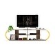 preview thumbnail 12 of 11, Modern 68 in. Wood TV Stand with 4 Storage Shelves Fits TV's up to 68 in.