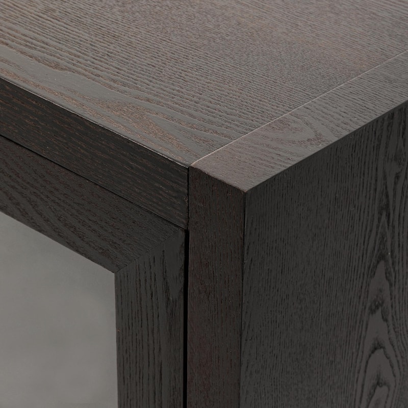 Three-Glass-Door Wood Storage Cabinet with Adjustable Shelf