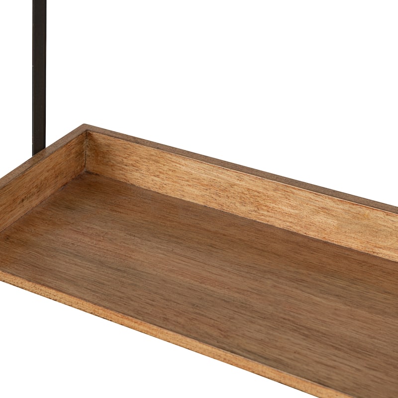 Kate and Laurel Rheeves Mirror with Shelf - 27x7x26