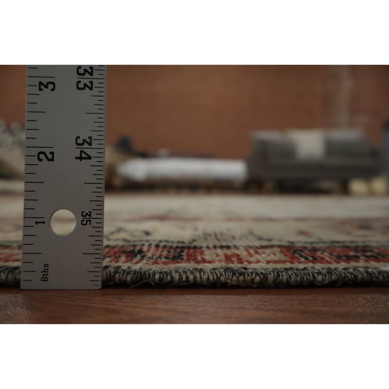 Hand Knotted Oriental 100% Wool Carpet Transitional Floral Green Anatolian Area Rug - 8' 8'' X 5' 6''