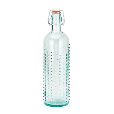 Amici Home Urchin Green Recycled Glass Hermetic Bottle - 34 Oz