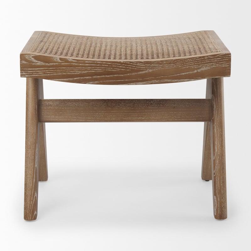 Arvin Black Solid Wood Stool