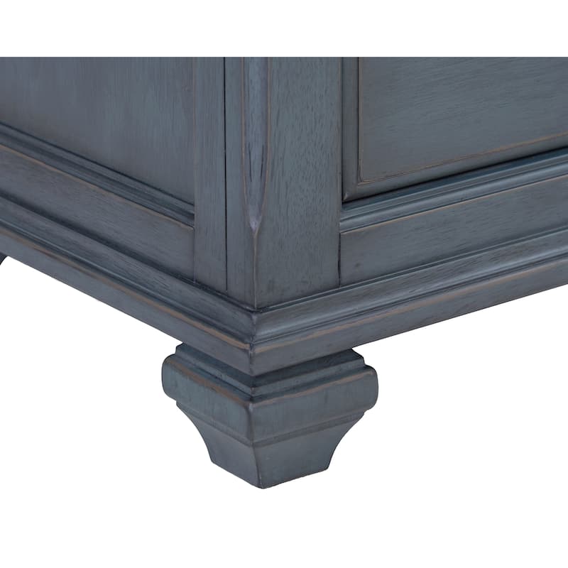 Bridgevine Home Americana Dresser, No Assembly Required, Corduroy Blue Finish