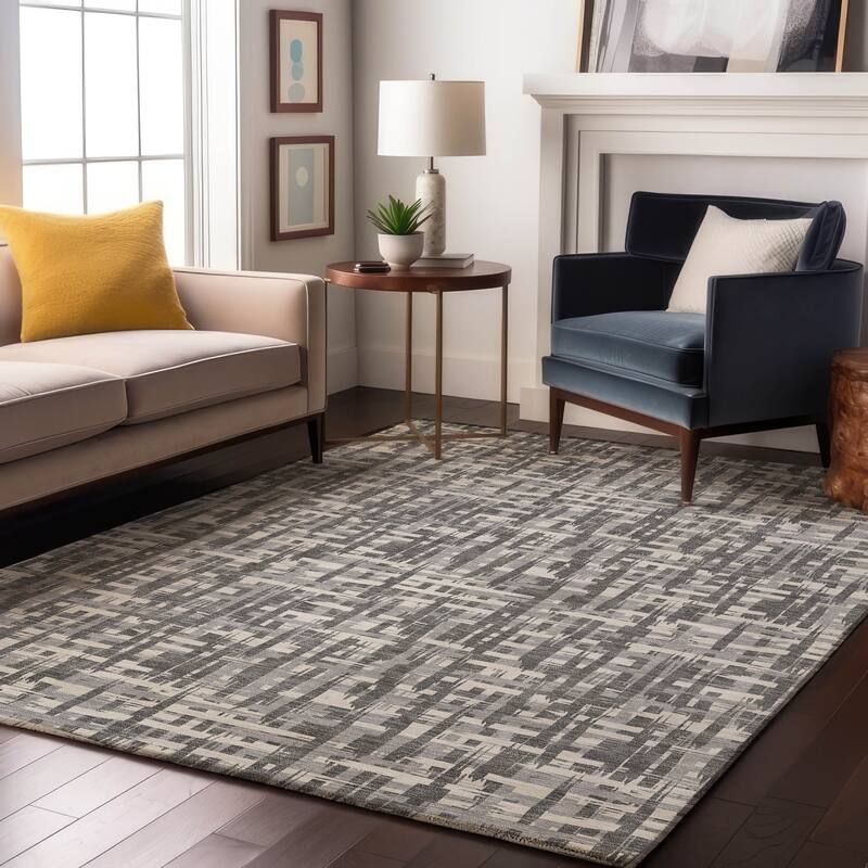 Premium Washable Super Soft Abstract Weave Mayfield Rug - Gray - 2'6" x 3'10"