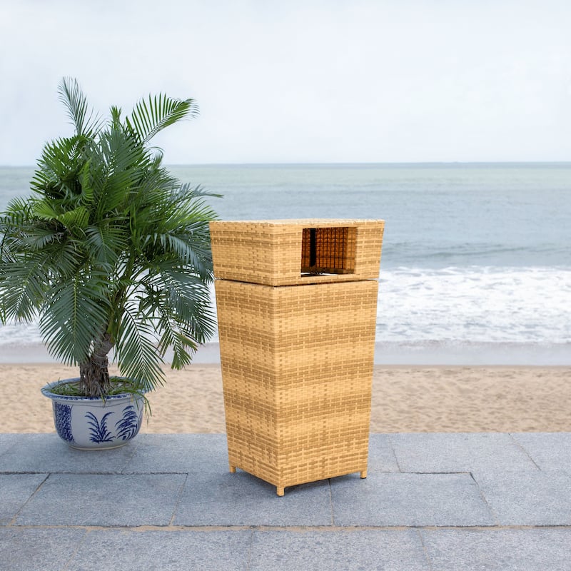 SAFAVIEH Outdoor Mazeli Trash Bin (Fully Assembled)