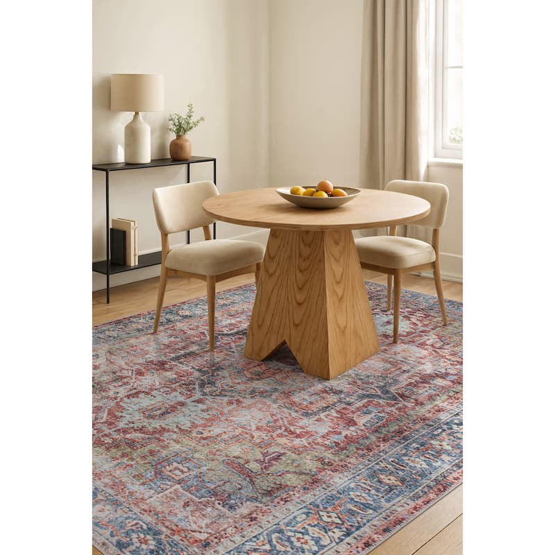 World Rug Gallery Traditional Distressed Washable Area Rug