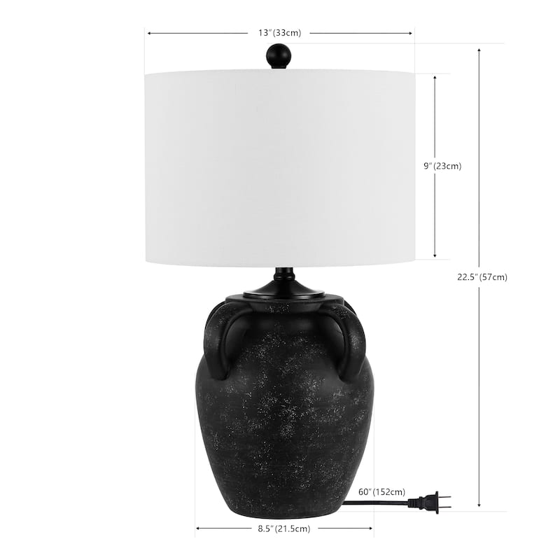 SAFAVIEH Lighting Rhynne Modern 23-inch Table Lamp - 13 in. W x 13 in. D x 23 in. H