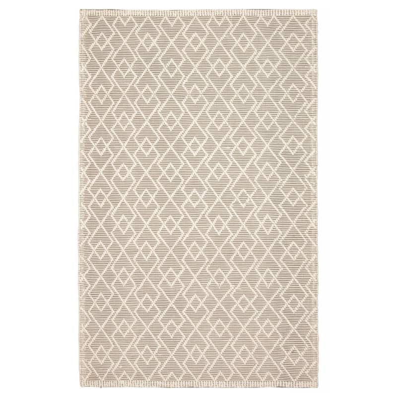 ECARPETGALLERY Braid weave Sienna Grey Wool Rug - 5'0 x 7'9 - Grey - 5'0 x 7'9