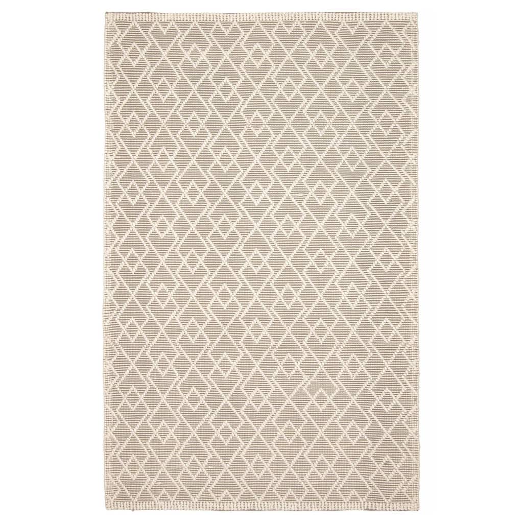 ECARPETGALLERY Braid weave Sienna Grey Wool Rug - 5'0 x 7'9