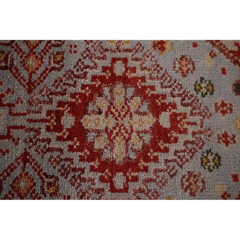 Geometric Heriz Serapi Oriental Runner Rug Handmade Wool Carpet - 2'7"x 7'11"