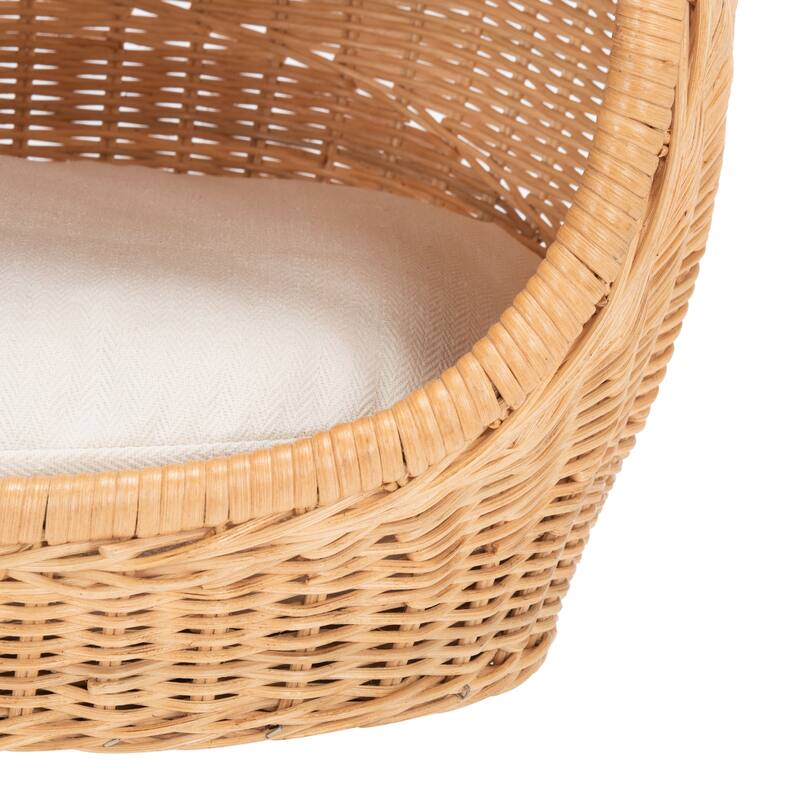 SAFAVIEH Pet Collection Toru Cat Bed W/ Cushion - 20 IN W x 17 IN D x 19 IN H
