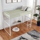 preview thumbnail 33 of 31, Metal Loft Bed Full with Guardrails, Flat Ladder, Kids, Teens, Adults