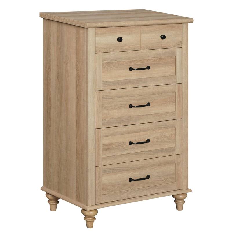 Wood Kid Dresser with 5 Drawers, Farmhouse Baby Dressers for Kids Room