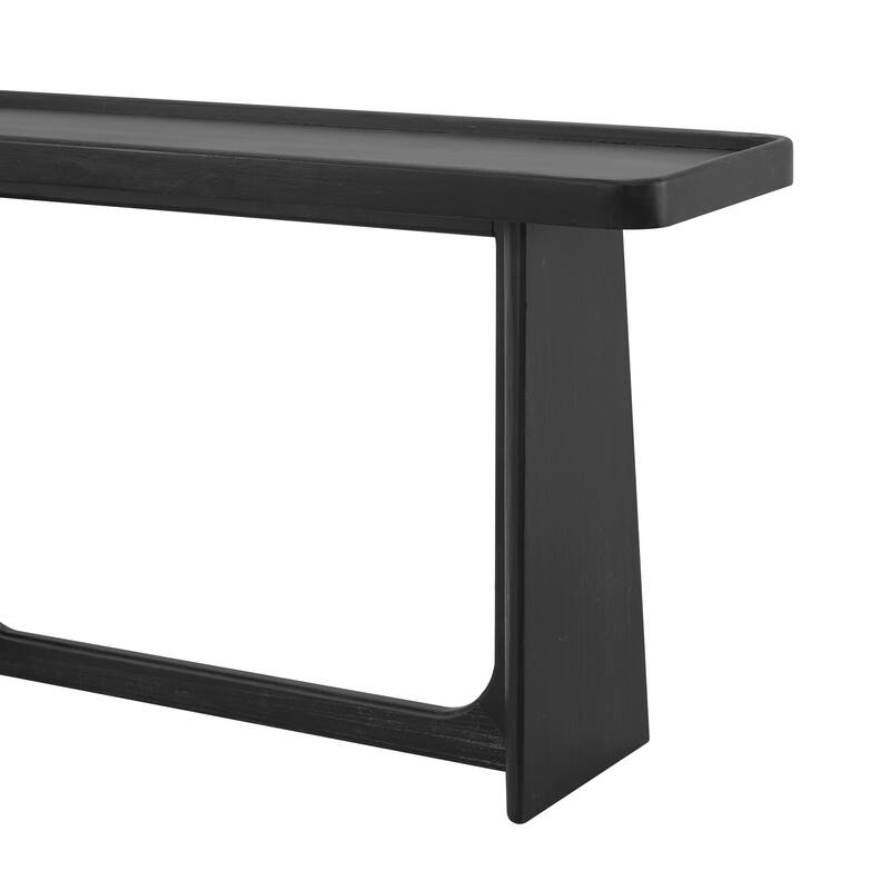 Farmhouse Console Table with Tray Top Design, Solid Wood Frame for Entryway, Living Room or Sofa Back