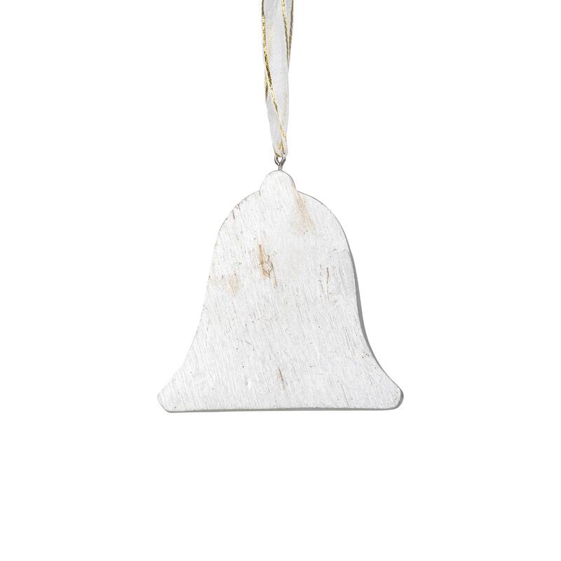 Bell Mosaic Style Christmas Ornament - 3" - Silver