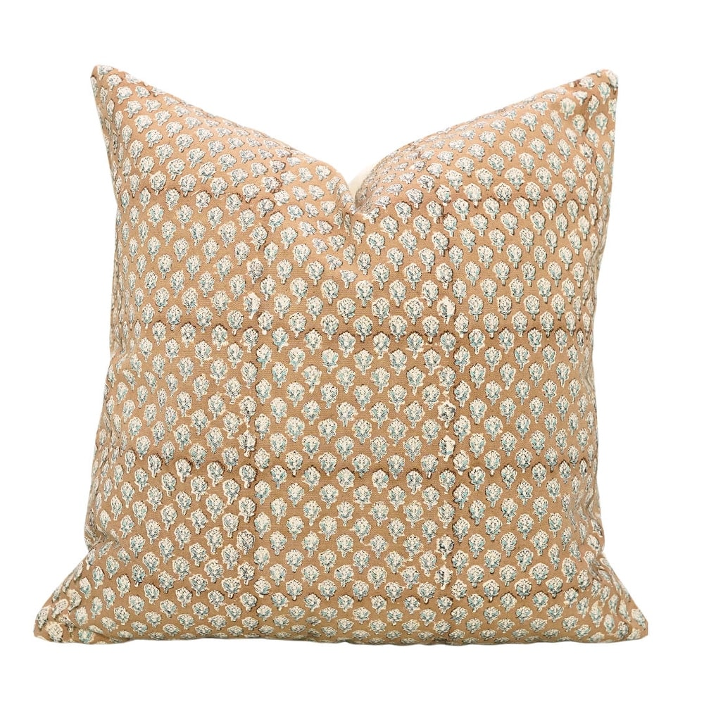 Cotton Farmhouse Block print pillow Cover - Mogra