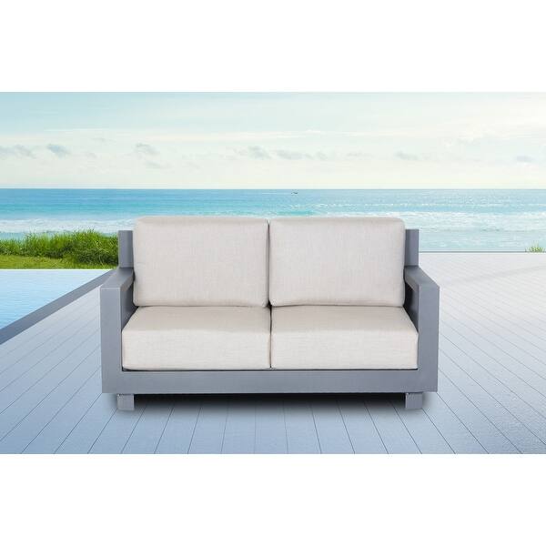 Paris Outdoor Love Seat Patio Furniture Durable Aluminum Frame includes