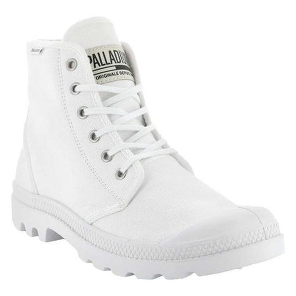 white canvas boots