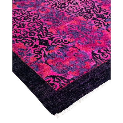 Vibrance, One-of-a-Kind Hand-Knotted Area Rug - Pink, 11' 10" x 15' 8" - 11' 10" x 15' 8"