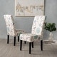 preview thumbnail 56 of 61, Christopher Knight Home Pollards Upholstered Dining Chairs (Set of 2) Light Beige and Blue Floral