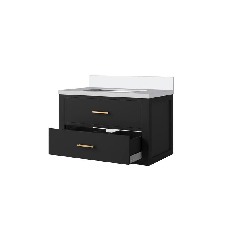 Castor Bath Vanity with Quartz Top and Sink