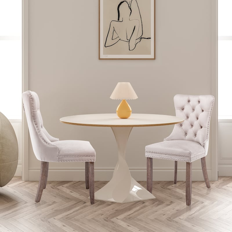 Modern Tufted Velvet Side Dining Chairs (Set of 4)