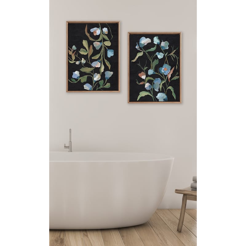 Sylvie Beaded Foliage I and III Framed Canvas Set by Nikita Jariwala