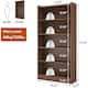 72-inch Bookcase, Modern 6-Tier White Bookshelf, Wood Display Shelf