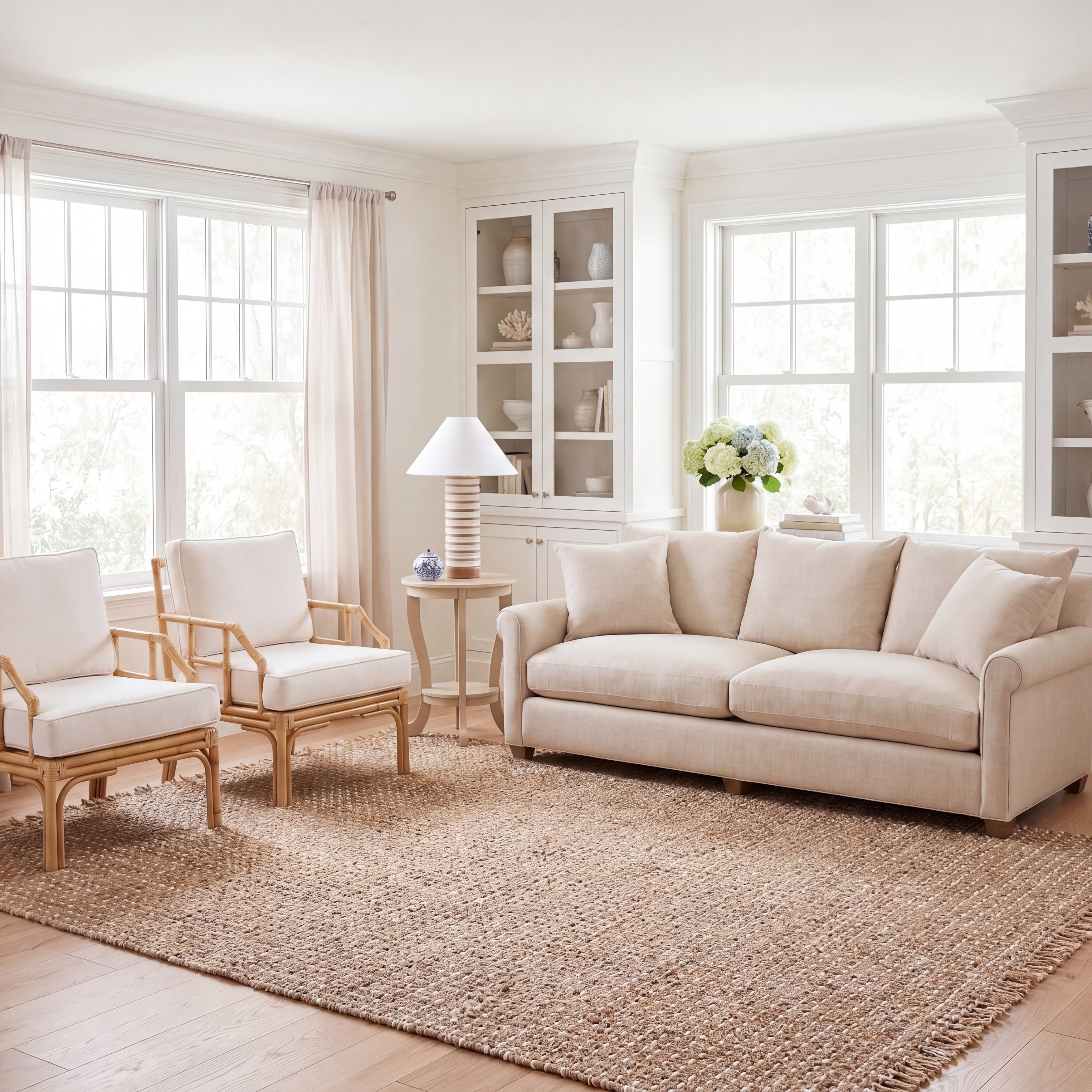 SAFAVIEH Handmade Natural Fiber Mikalah Farmhouse Fringe Jute Rug